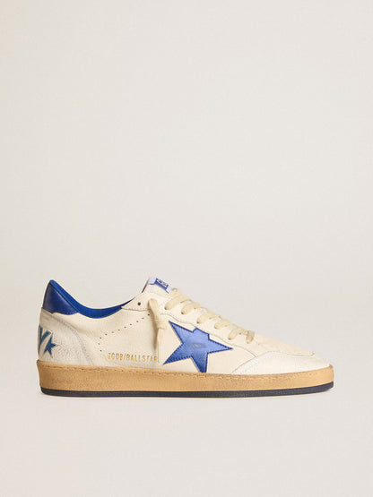 Ball Star Wishes pour homme en cuir nappa blanc avec étoile et contrefort bleuet
