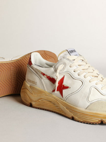 Running Sole homme avec étoile et contrefort en cuir à imprimé rouge