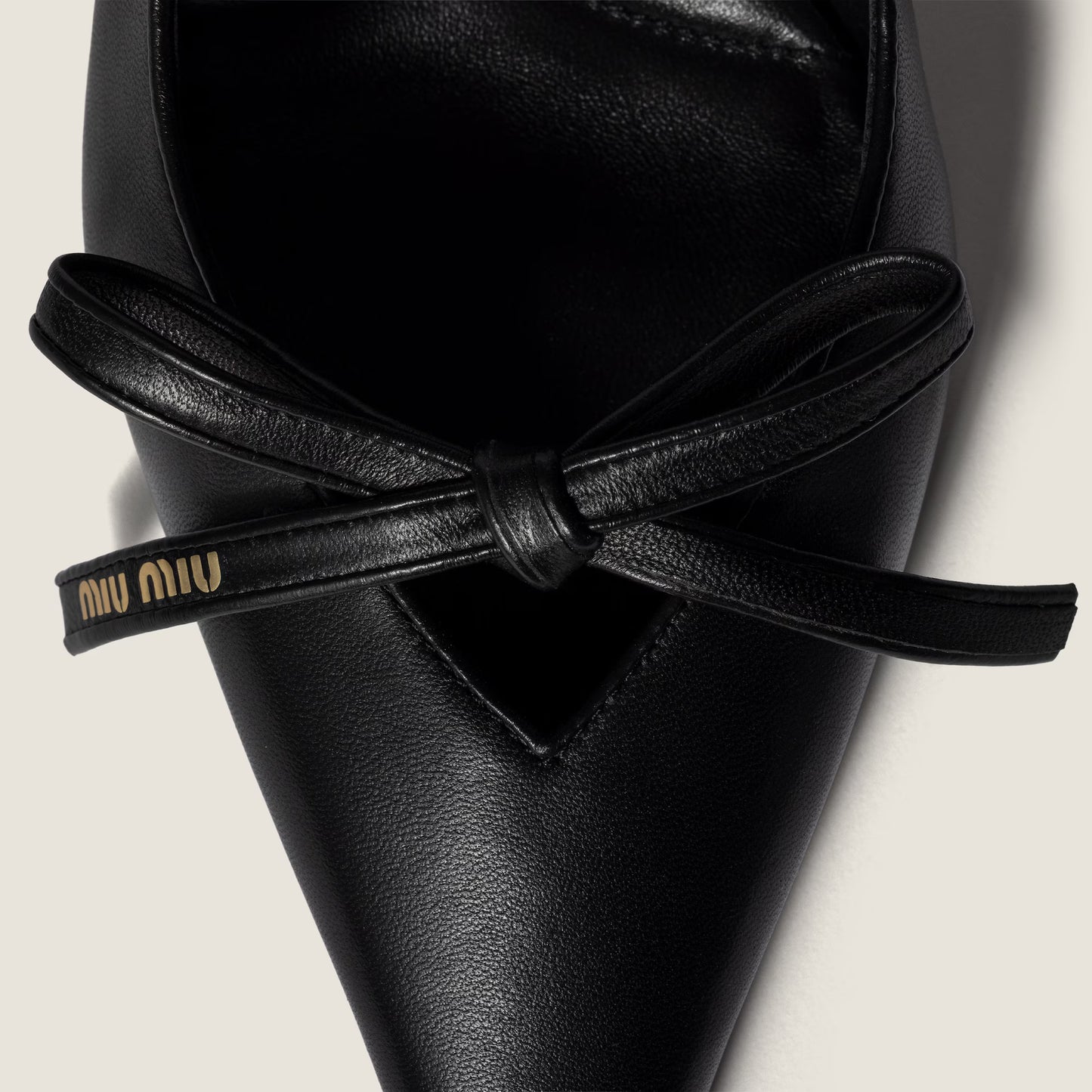 Escarpins slingback en cuir avec nœud