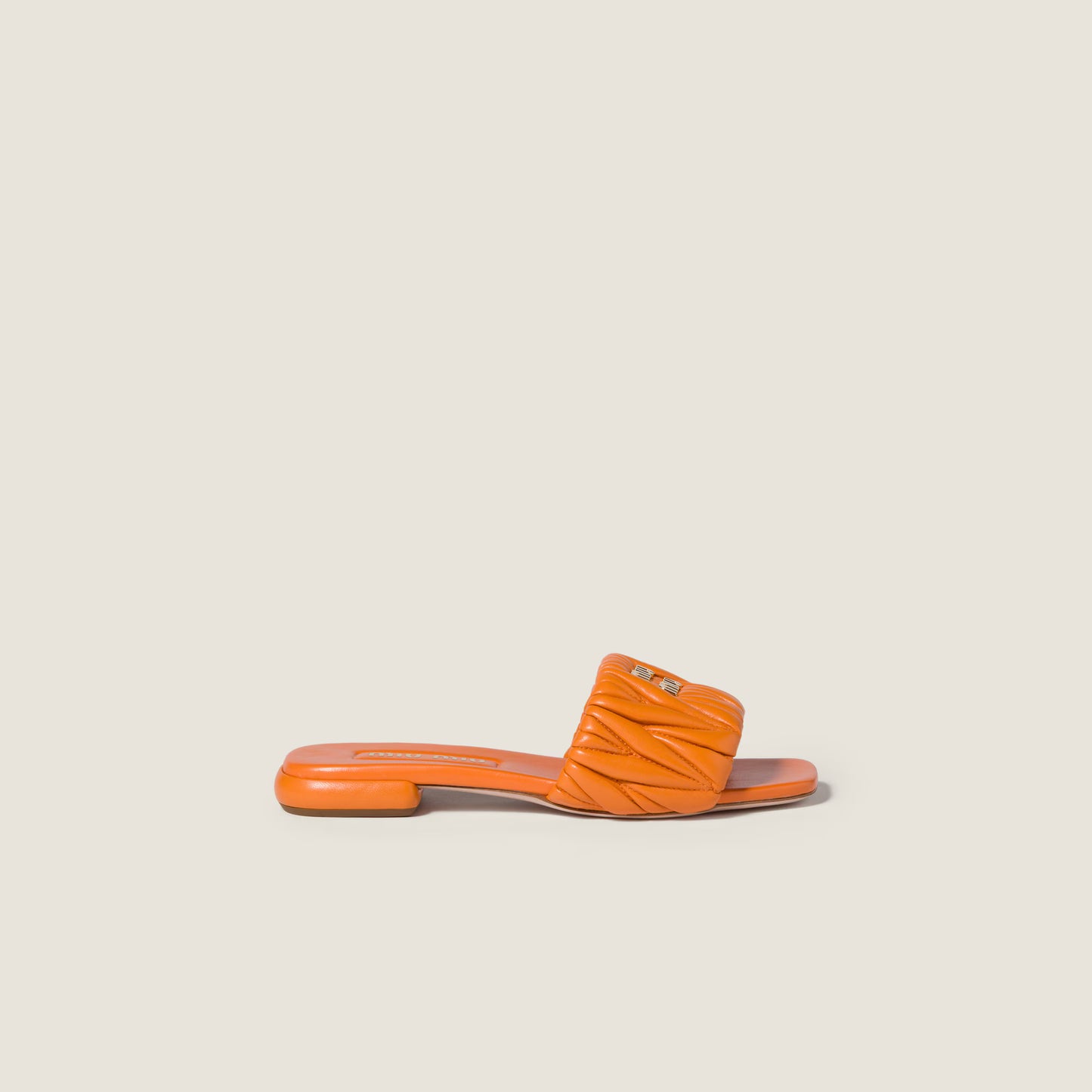 Mules en cuir nappa matelassé Gerbera