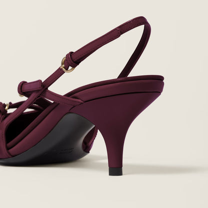 Sandales à bride arrière et boucles en cuir verni Carmin